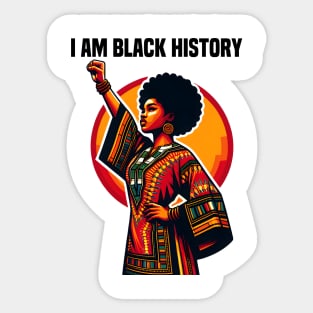 I Am Black History Month African American Sticker